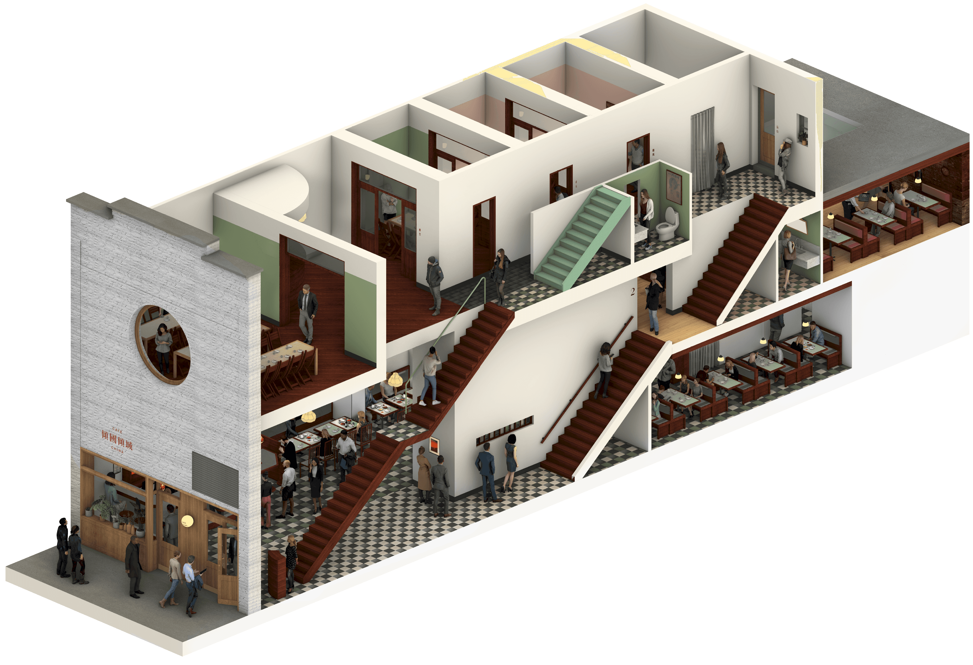 3D rendering of event spaces