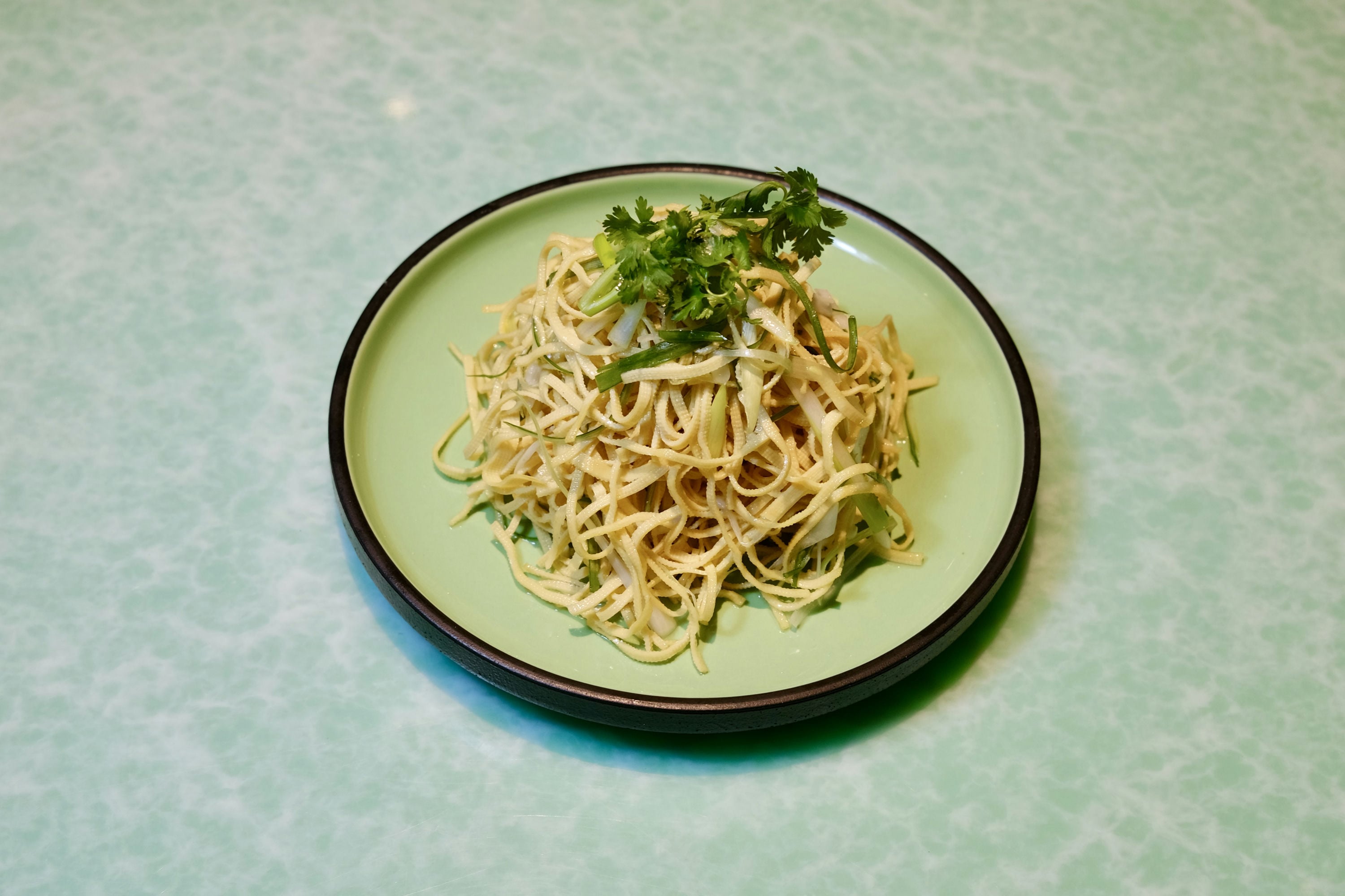 Tofu Ribbons in Scallion Oil